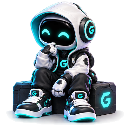 The GullyAI robot mascot thinking